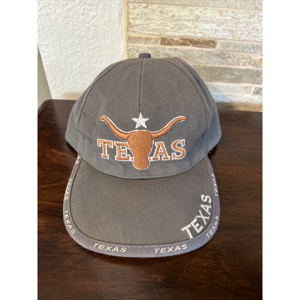 Texas Longhorns Men's Gray Adjustable Strap Hat One Size